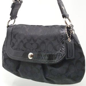 Coach SOHO Black Signature Leather Bag F13739